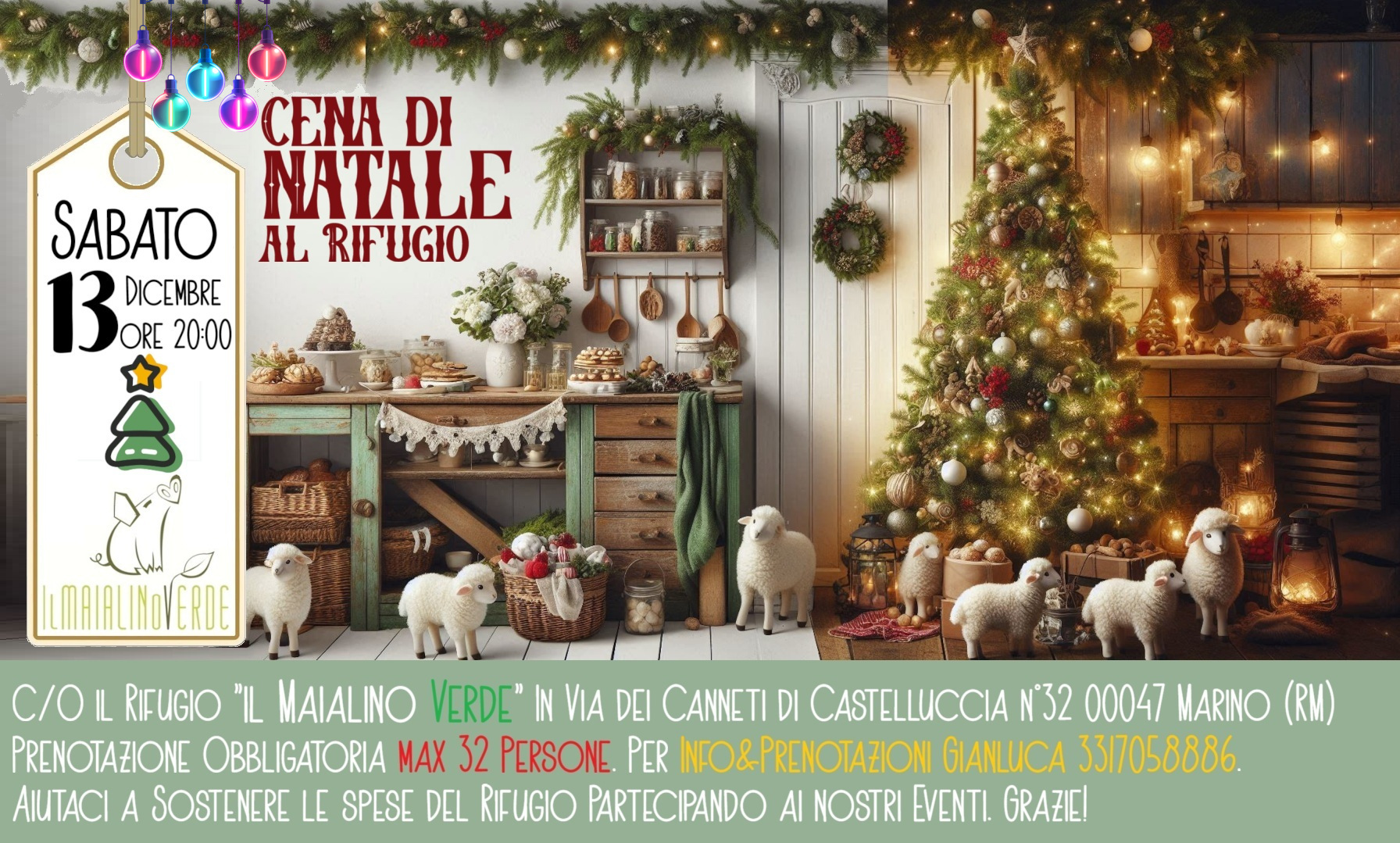 Cena di Natale al Rifugio il Maialino Verde